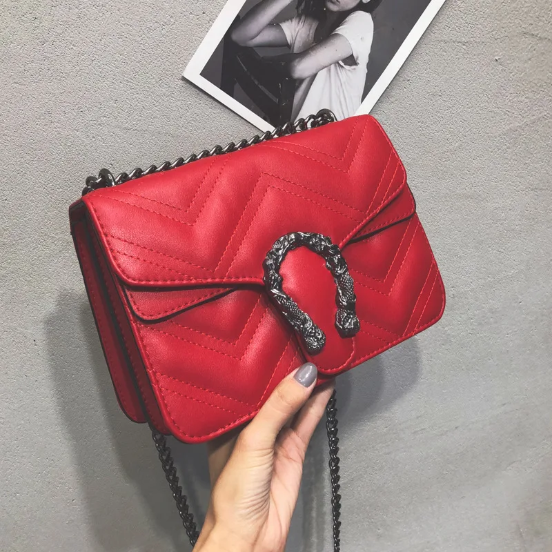 2019 Новая летняя сумка для вина в Корейском стиле ромбовидная на цепочке