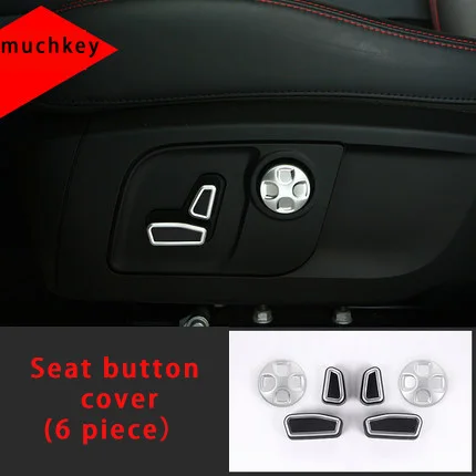 

For Maserati levante Seat button cover chrome molding trim 6pcs