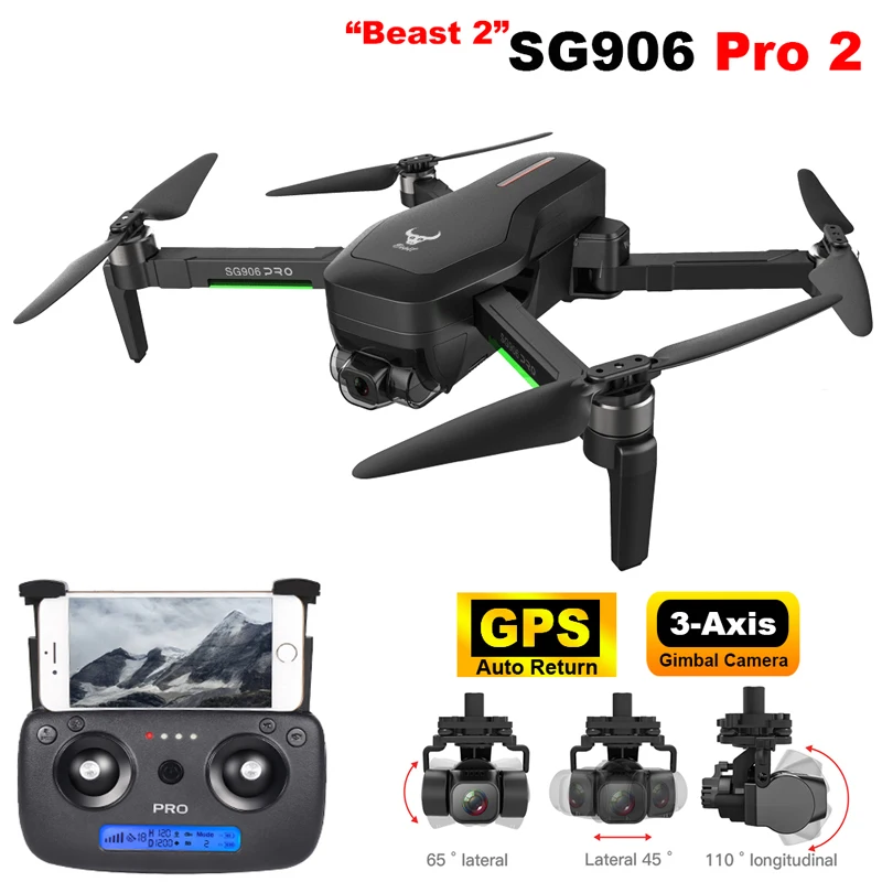 

Дрон NWE SG906 PRO2, 4k HD, триосевая стабилизирующая селфи камера, 2020 км