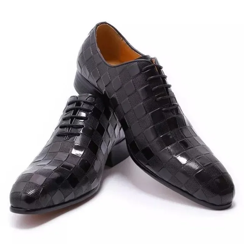 

Men Shoes High Quality Pu Leather New Fashion Stylish Design lace up Shoes Casual Formal Basic Shoes Zapatos De Hombre HM026