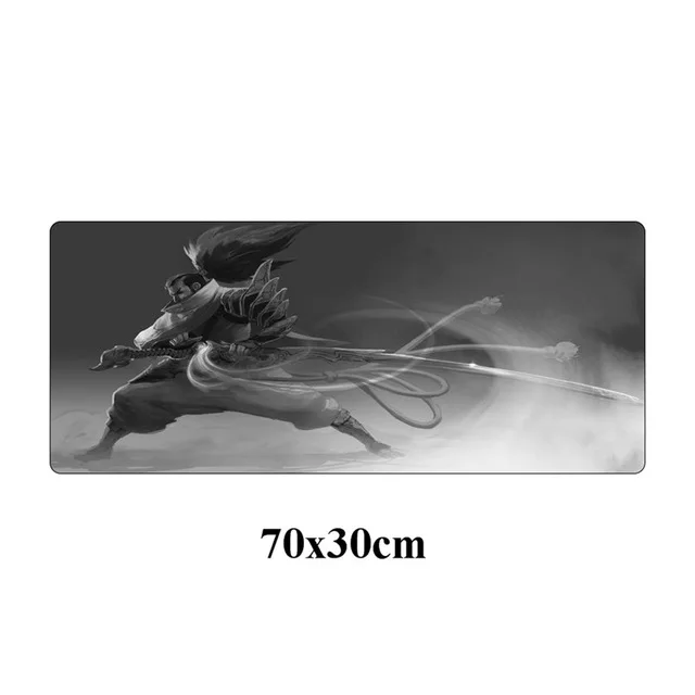 Цвет: желтый Большой игровой коврик для Мышь pad 70x30 см Yasuo, Unforgiven компьютер Дуэль геймерский коврик для мыши для League of Legends стол для портативного компьютера ноутбука коврик - Цвет: Цвет: желтый