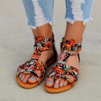 fashion personality large size ethnic style sandals womens boho sandals wedges shoes for women sandals