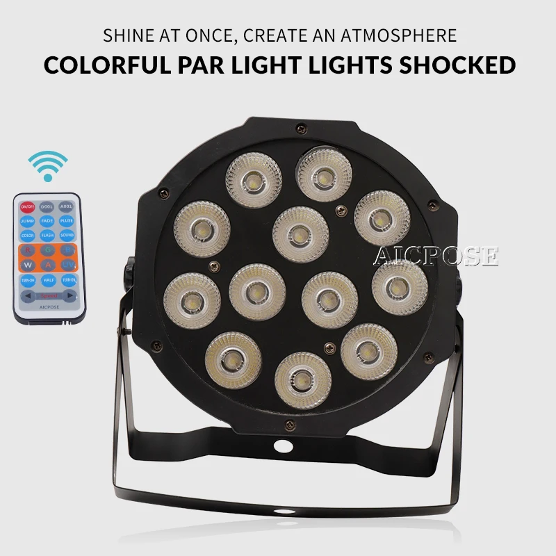 4 шт./Лот 12x12 Вт светодиодный Par с дистанционным управлением 12 шт. светодиодные