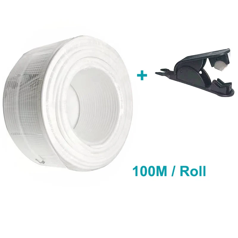 100M/Roll 1/4'' RO Water Pipe Tubing Reverse Osmosis Aquarium Water Filter PE Tube Irrigation Misting Cooling System Pipe