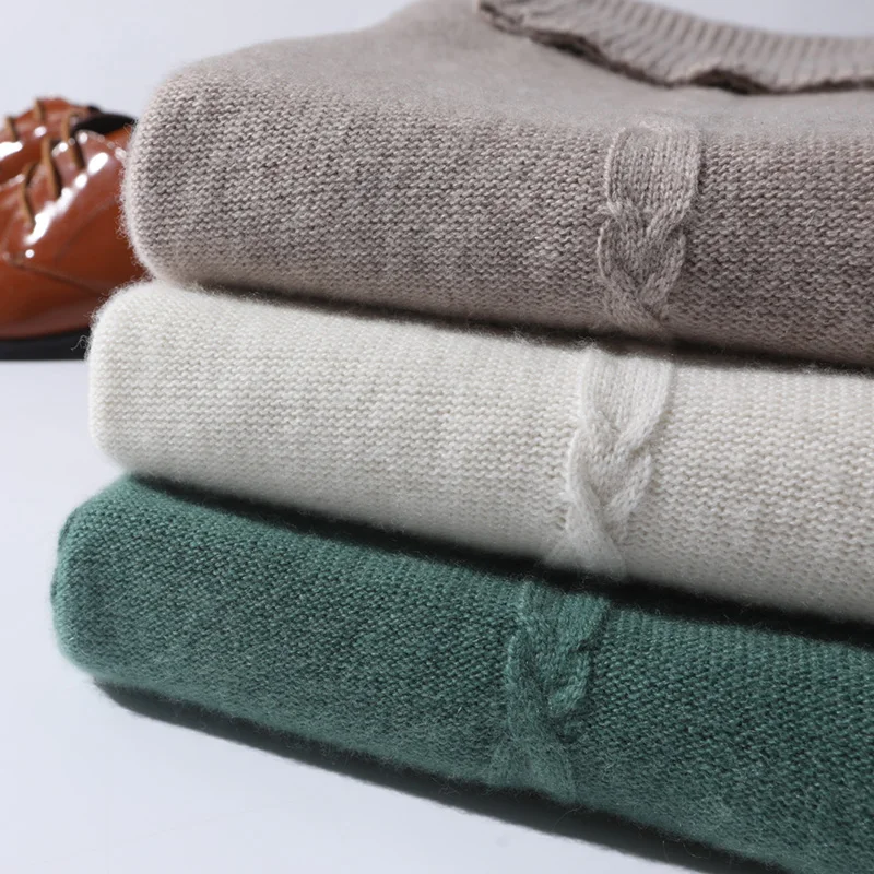 

Classic Pullover Mens Turtleneck Solid Color Thicken Super Warm Sweater Male Casual Fashion 100% Wool Sweater Knitwear High-end