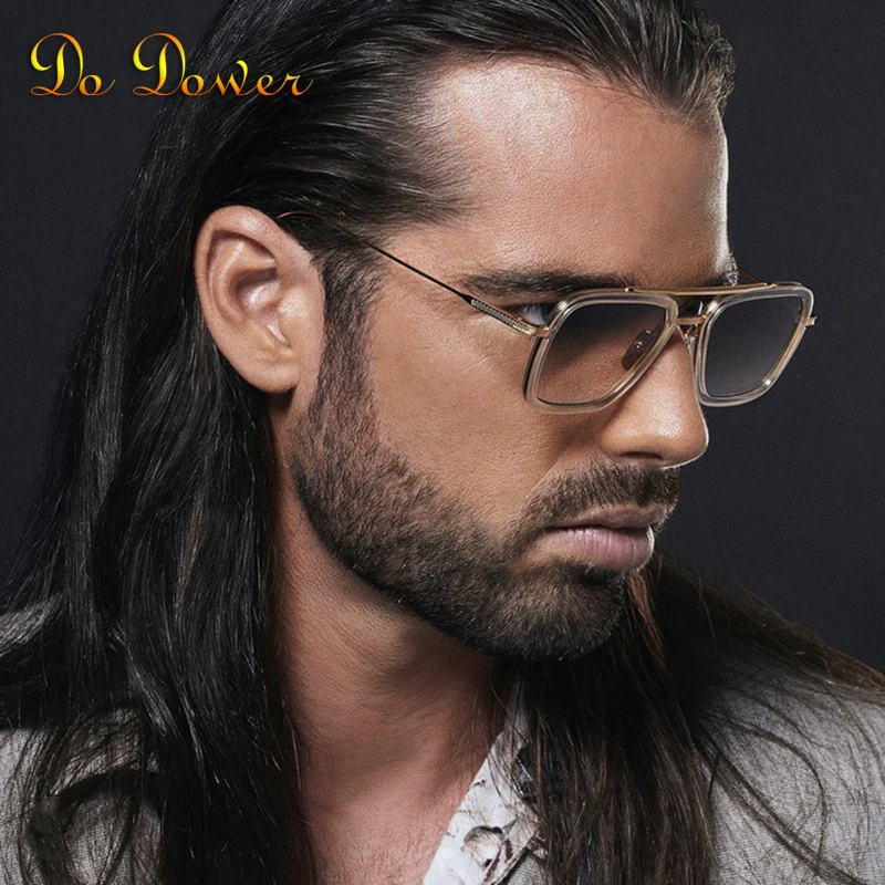 

2021 new double beam small frame sunglasses women's fashion frame sunglasses men's tide blue light flat glasses uv400