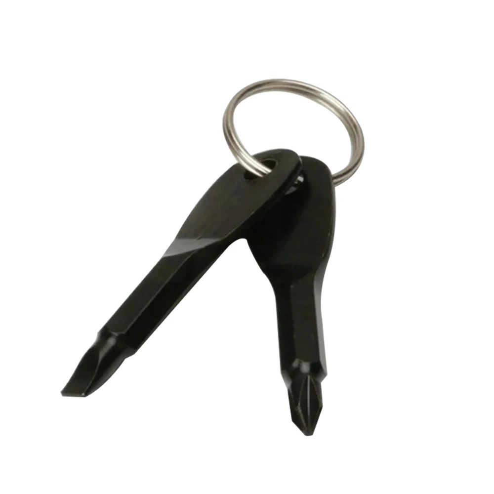 2PCS/Set Screwdriver Portable Multifunctional Key Shape Stainless Steel Slotted Screwdrivers Pocket Repair Tool Outdoor tools |