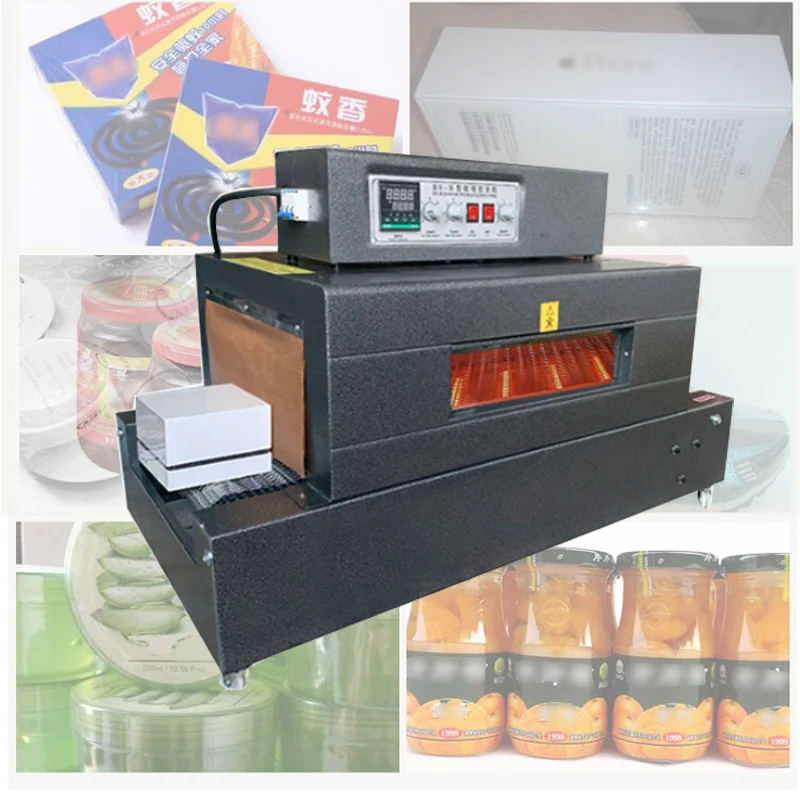 

HBLD Thermal Film Wrap Shrinking Machine Film Package Infrared Shrinker Packaging Electrical Heating Tunnel Shrink