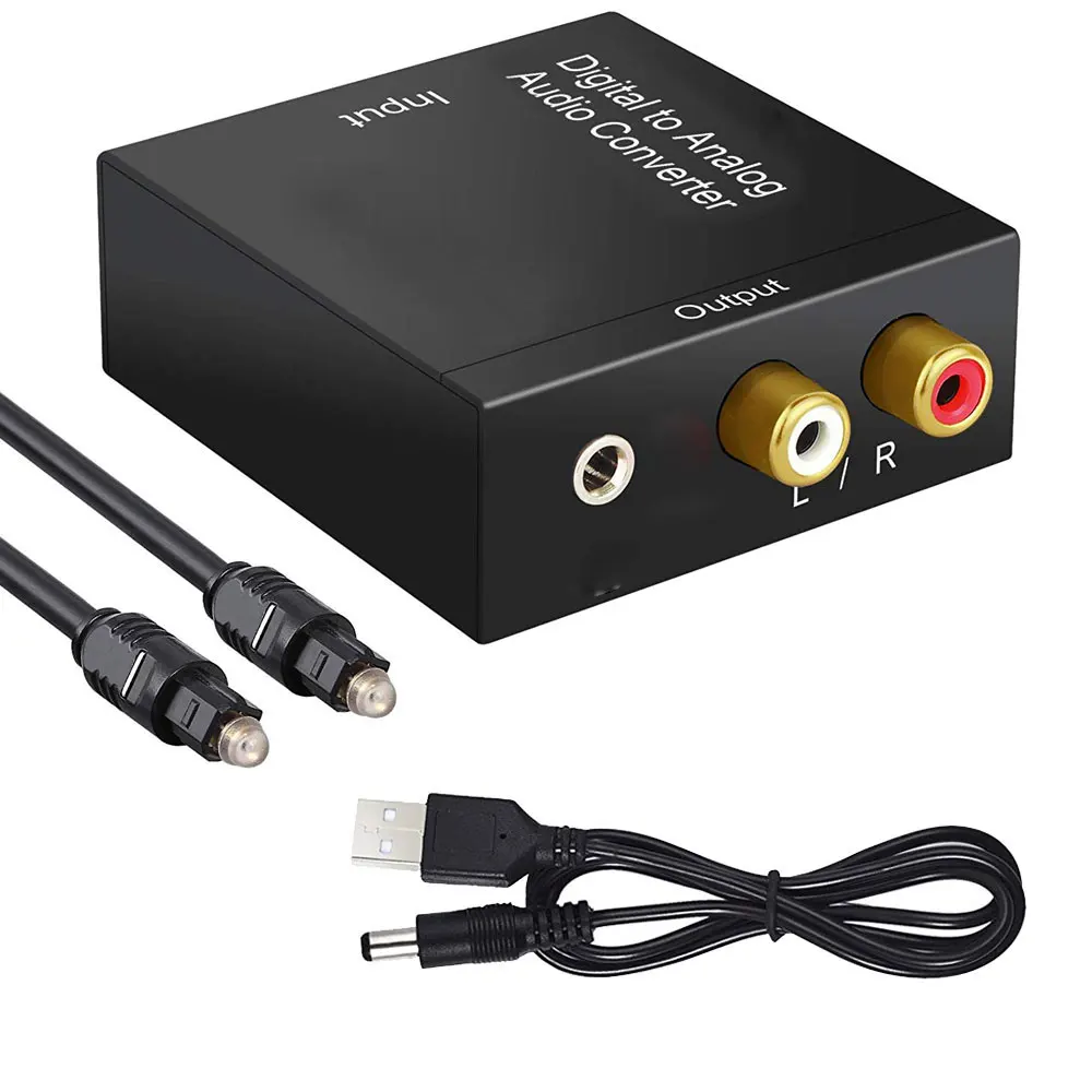 Оптический цифровой стерео аудио SPDIF Toslink коаксиальный сигнал в аналоговый преобразователь DAC Jack 2* усилитель RCA декодер адаптер