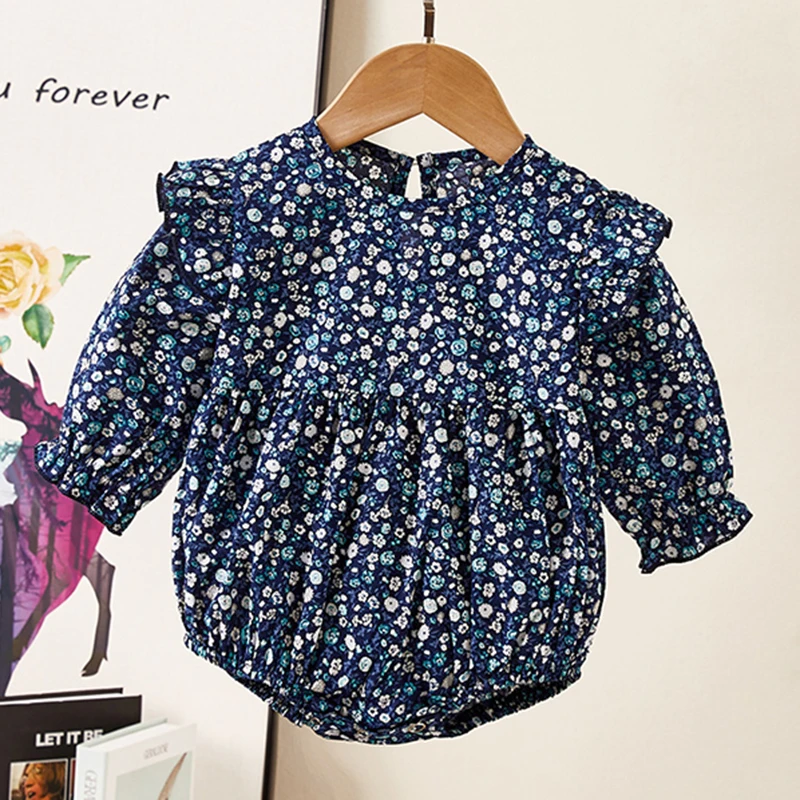 

Autumn Toddler Baby Girl Princess Romper Long-Sleeved Triangle Romper Crawling Clothes Newborn Baby Girl Jumpsuit