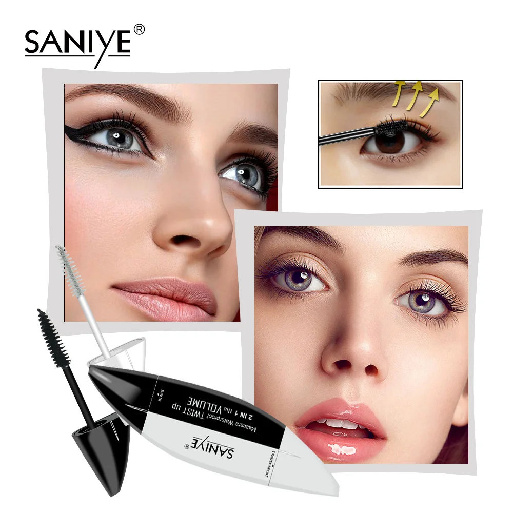 SANIYE тушь для ресниц с двойной головкой косметика водостойкая наращивания