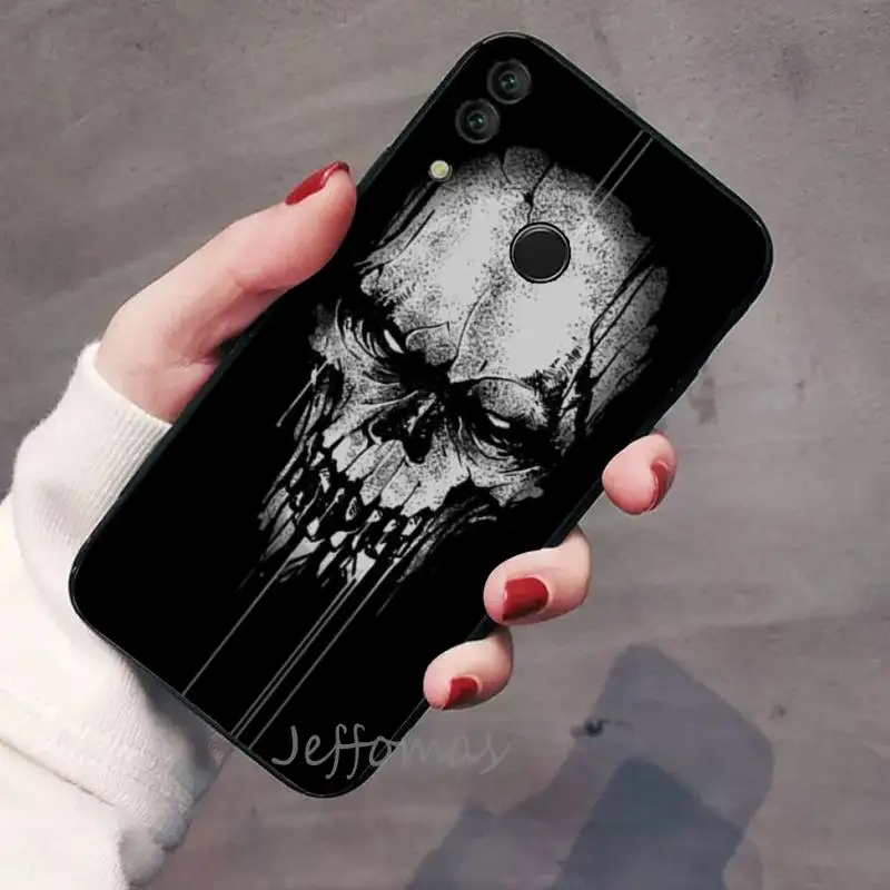 

Horror Grim Reaper Skull Skeleton Phone Case For Huawei Honor view 7a5.45inch 7c5.7inch 8x 8a 8c 9 9x 10 20 10i 20i lite pro