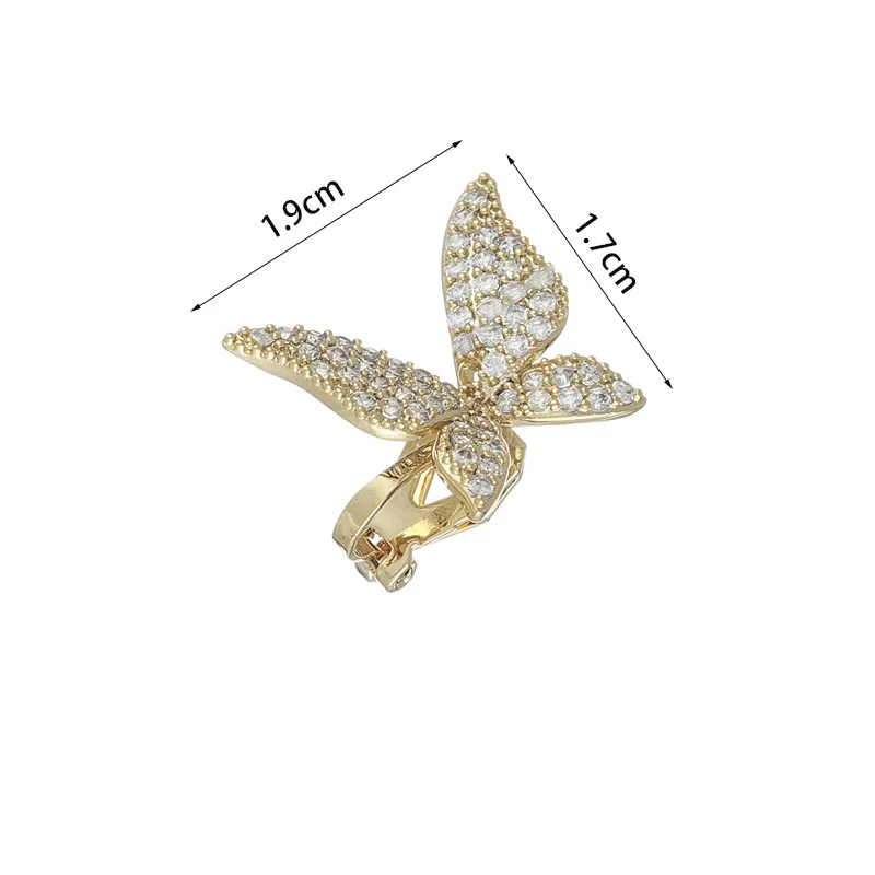 1 шт. женские серьги-клипсы с цирконом | Украшения и аксессуары