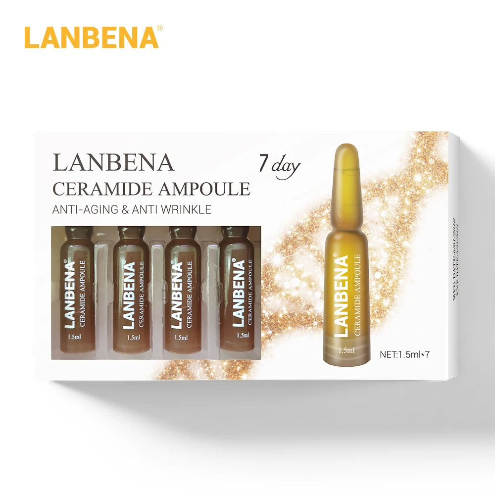Сыворотка LANBENA Ceramide ампулы против морщин укрепляющая увлажняющая Омолаживающая