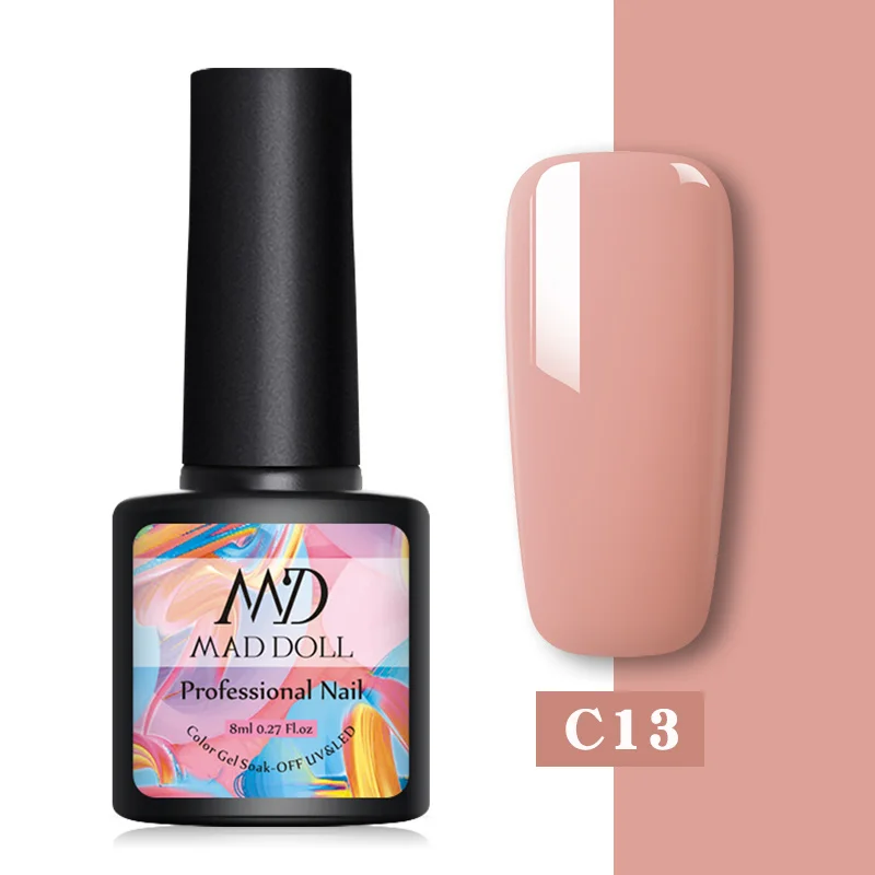 C13 MAD DOLL, Термальный гель для ногтей, меняющий цвет, блестки, отмачиваются, УФ-гель для ногтей, лак для ногтей, дизайн ногтей, сделай сам, украшение - Цвет: C13