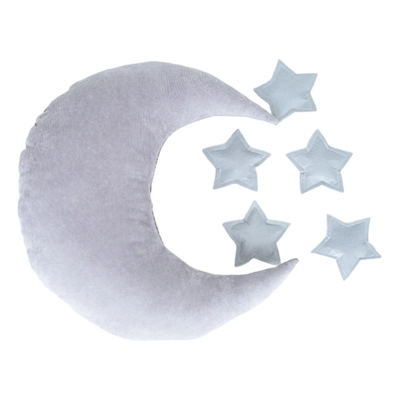 

Baby Photography Posing Props Moon Pillow Stars Infants Photo Shooting Accessory