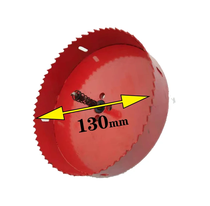 130mm Оптовые продажи 15-150 мм биметаллические Кольцевые пилы для дерева долото для обработки металла резки металла стали алюминия железа дерева Ручные инструменты - Цвет: 130mm