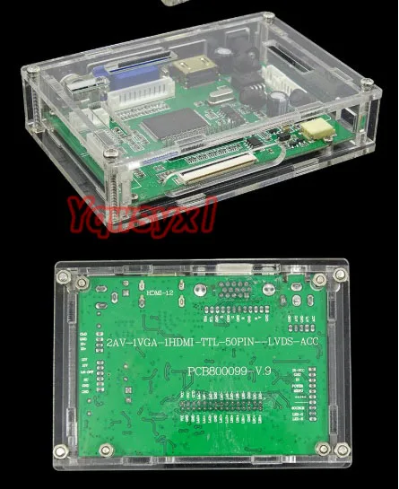 Для PCB800099 плата контроллера VGA прозрачная коробка HDMI акриловая пластиковая