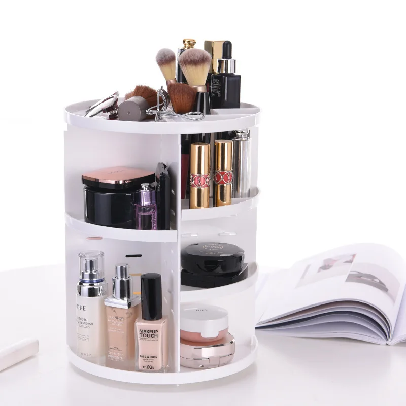 

Multifunctional rotating storage box durable due to its applied high-quality plastic for long-time and convenient use