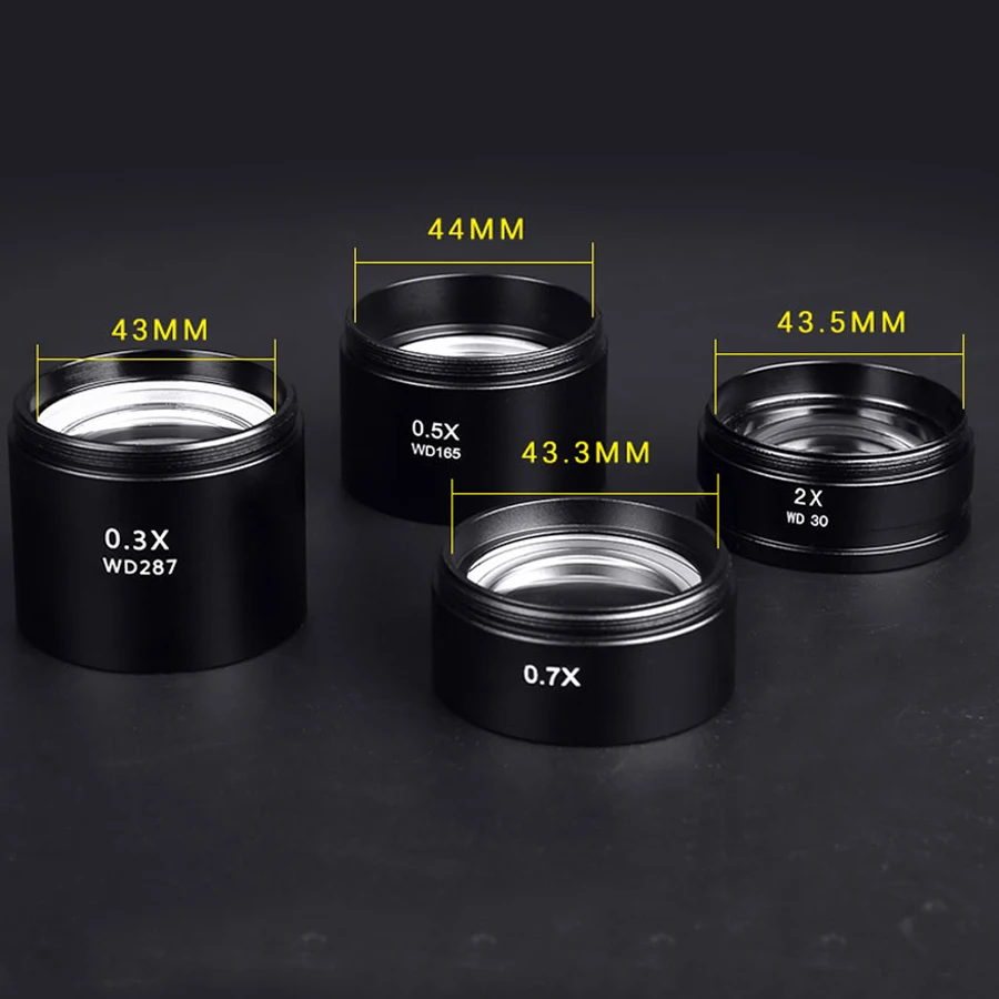 Вспомогательные Объективы WD287 0.3X 0.5X 0.7X 2.0X зеркальные для тринокулярного