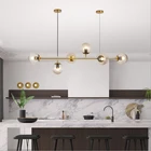 Современные винтажные подвесные светильники в стиле индастриал, железные стеклянные абажуры, освещение для кофе, бара, кухни, столовой, лофт, ретро подвесные лампы