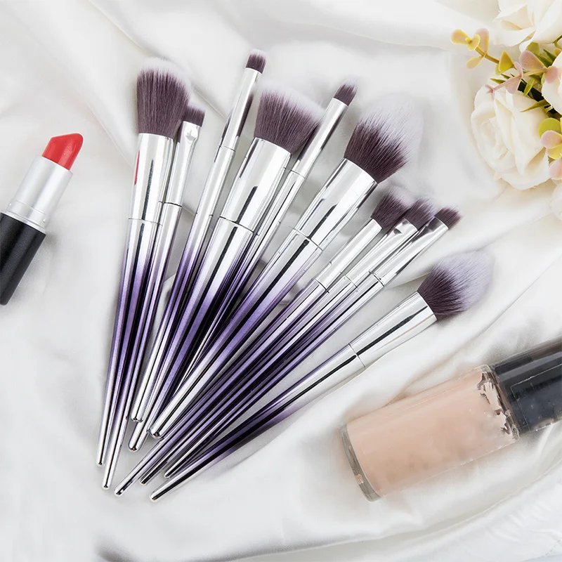Crystal Gradient Makeup Brush 10 Sets Complete Eyeshadow Beauty Tools | Красота и здоровье