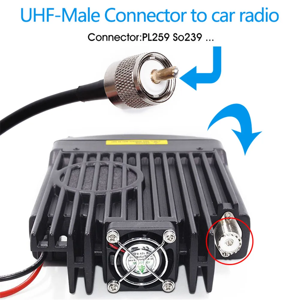 HH-N2RS Mini Dual-Band Antenna Magnetic Mount PL-259 UHF/VHF Set for Car Mobile Radio