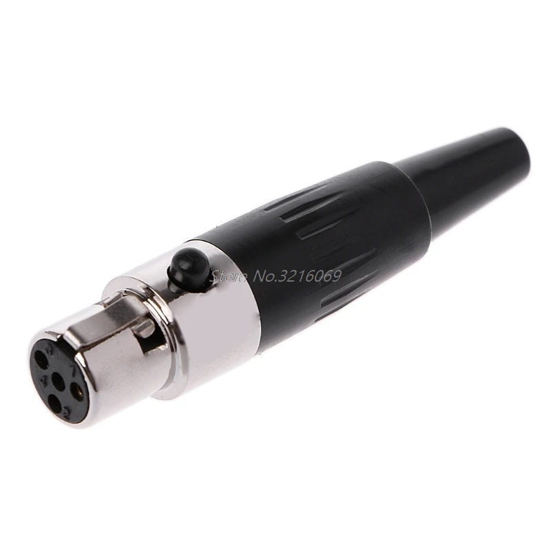 1 шт. высокое качество Mini XLR 3 4 Pin гнездовой разъем маленький Аудио Микрофон для