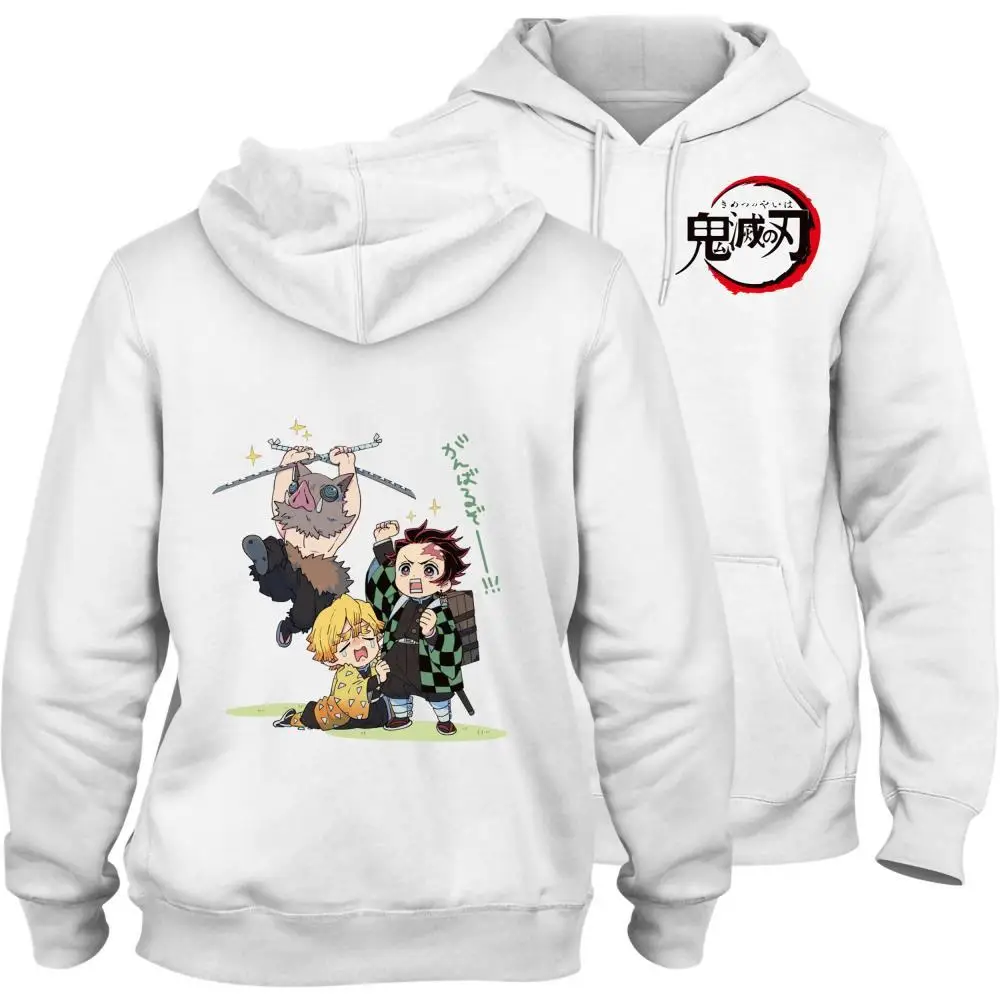 

Demon Slayer Hashibira Inosuke Pattern High-Quality 100% Cotton Hoodie With Pocket Fleece Inside Thick Hoody