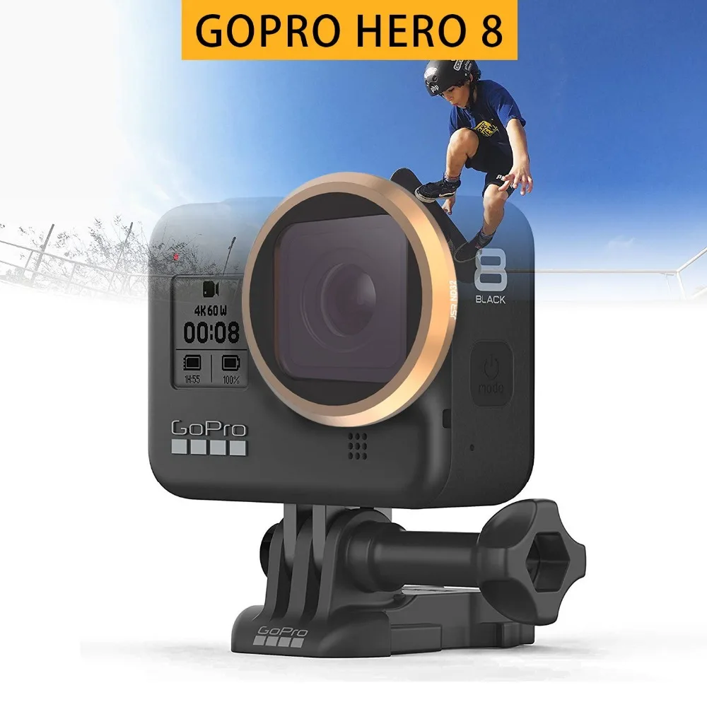 Для GoPro 8 Водонепроницаемый фильтр CPL/крышка объектива/Кепки фильтр Наборы Star/Niget Дайвинг УФ ND 4/8/16 системы безопасности для GoPro Hero 8 черный аксессуары для спортивной камеры