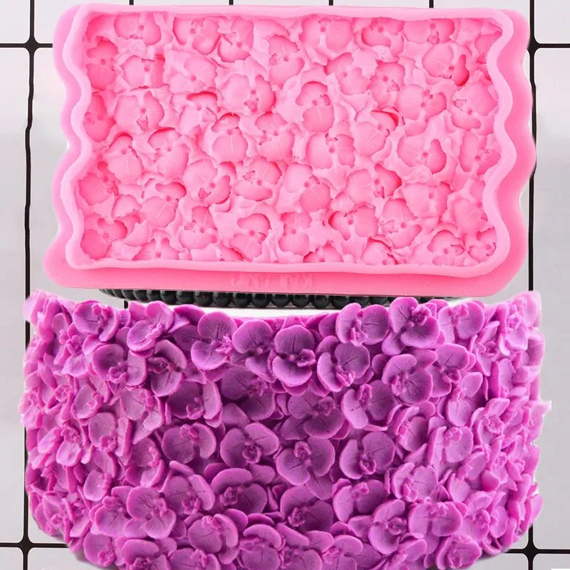Лепестки орхидеи границы силиконовые формы DIY цветок кекс Топпер инструменты для
