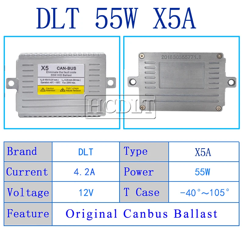Комплект для преобразования ксеноновых фар HCDLT 12 В 55 Вт 9012 К 4300 5000 6000 8000 без ошибок