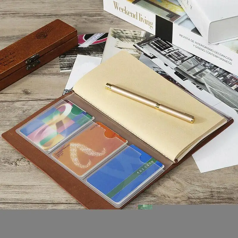 

4 Types Imitation Leather Diary Notebook Handwriting Book Travel Ledger Hand Notebook Exquisite U4E6 Notepad Record L6T9