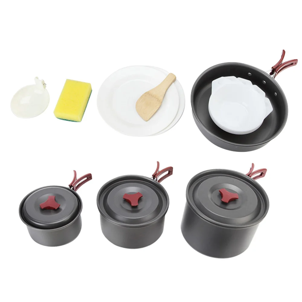 

1 Set Camping Cookware Folding Pot Outdoor Cooking Set Outdoor Mess Kit