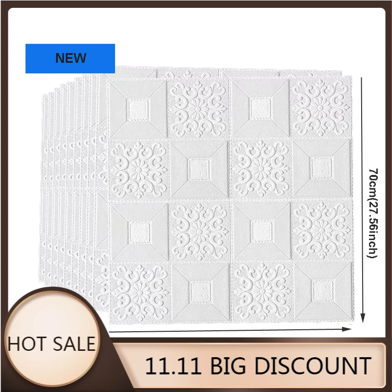 

3D Brick Ceiling Wall Stickers Roof Ceiling Decoration Stickers for Living Room Bedroom TV Background Stickers Foam Wallpaper