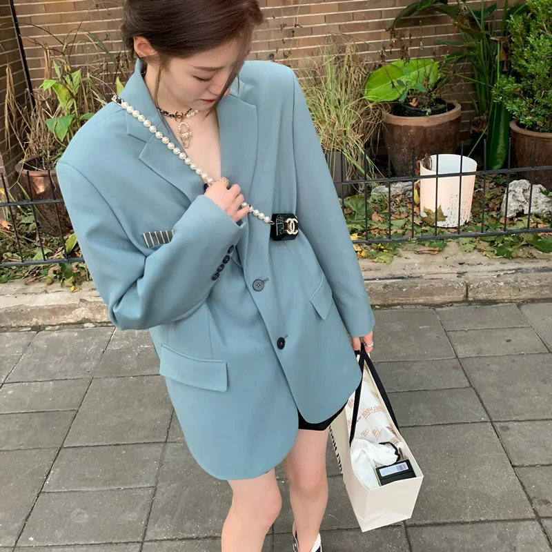 

JESSIC 2021 новый модный Берлинский джентльменский костюм силуэта куртка Женский Осенний тонкий дизайн Повседневный корейский Повседневный ко...