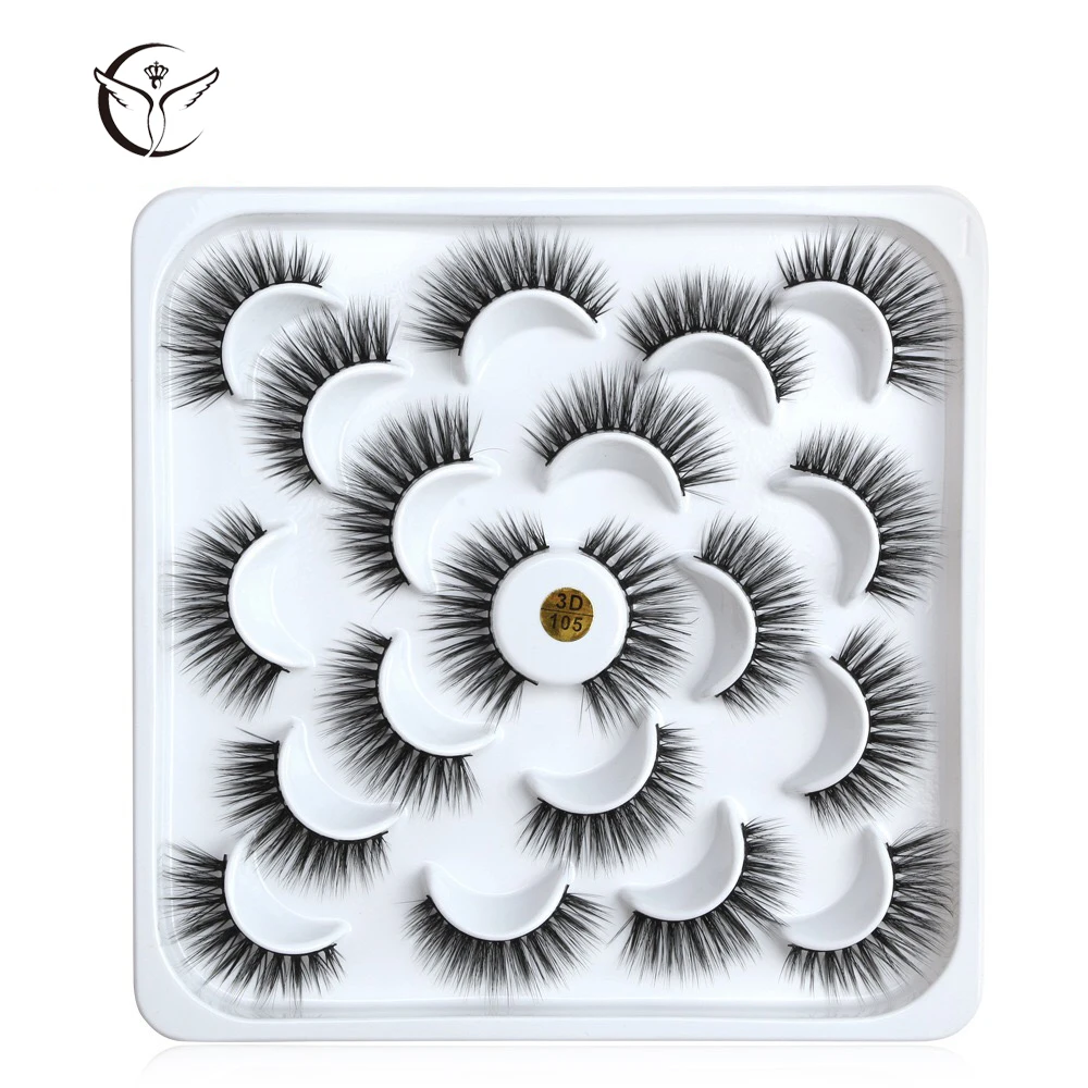 3DM-105 Mink eyelashes 3d mink hair eyelashes10 pairs long makeup 3d faux nature fake lashes extension false eyelashes Wholesale(10P - Цвет: 3DM-105