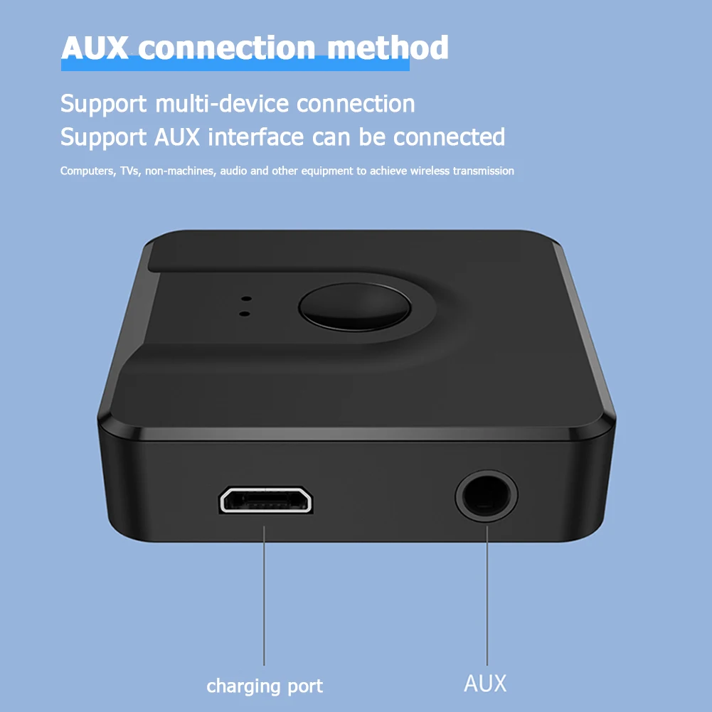 

BT-10 Bluetooth-compatible 5.0 Audio Adapter 2 in 1 Wireless AUX Music Receiver Transmitter Receiver USB Dongle Wireless Adapter