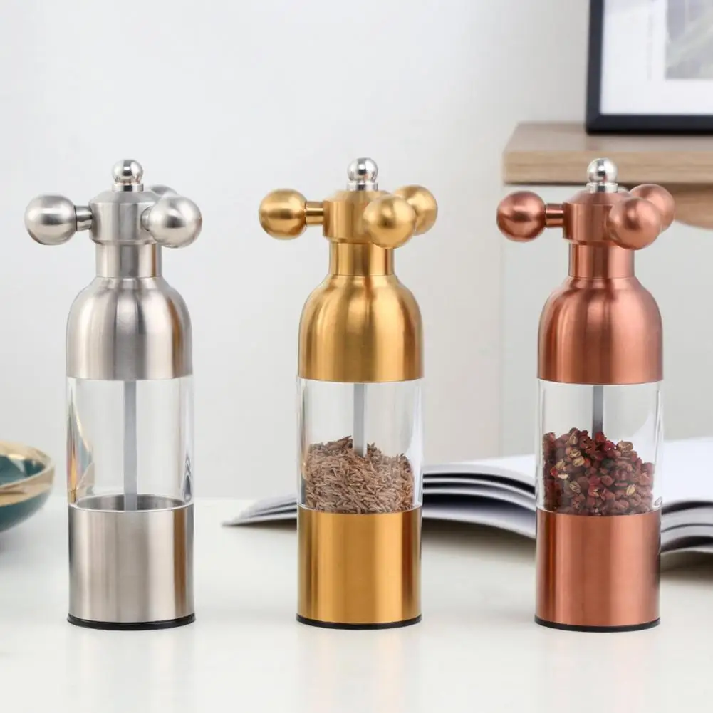 Comfortable Grip Useful Handy Acrylic Pepper Spices Mill Stainless Steel Shaker Anti-corrosion for Restaurant | Дом и сад