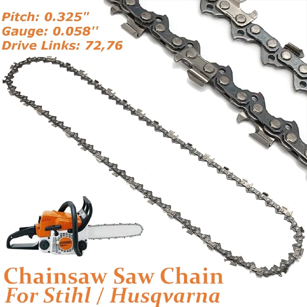 

18"/20" 72/76 DL 0.325" Pitch 0.058'' Gauge Chainsaw Saw Chain Blade Wood Cutting Chainsaw Part Chainsaw Saw Mill Chain Accs