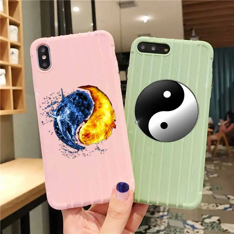 Чемодан на колесиках Tai Zhi Yin Yang текстурный чехол для телефона IPhone 11 Pro Max X XS MAX 8 7 6S