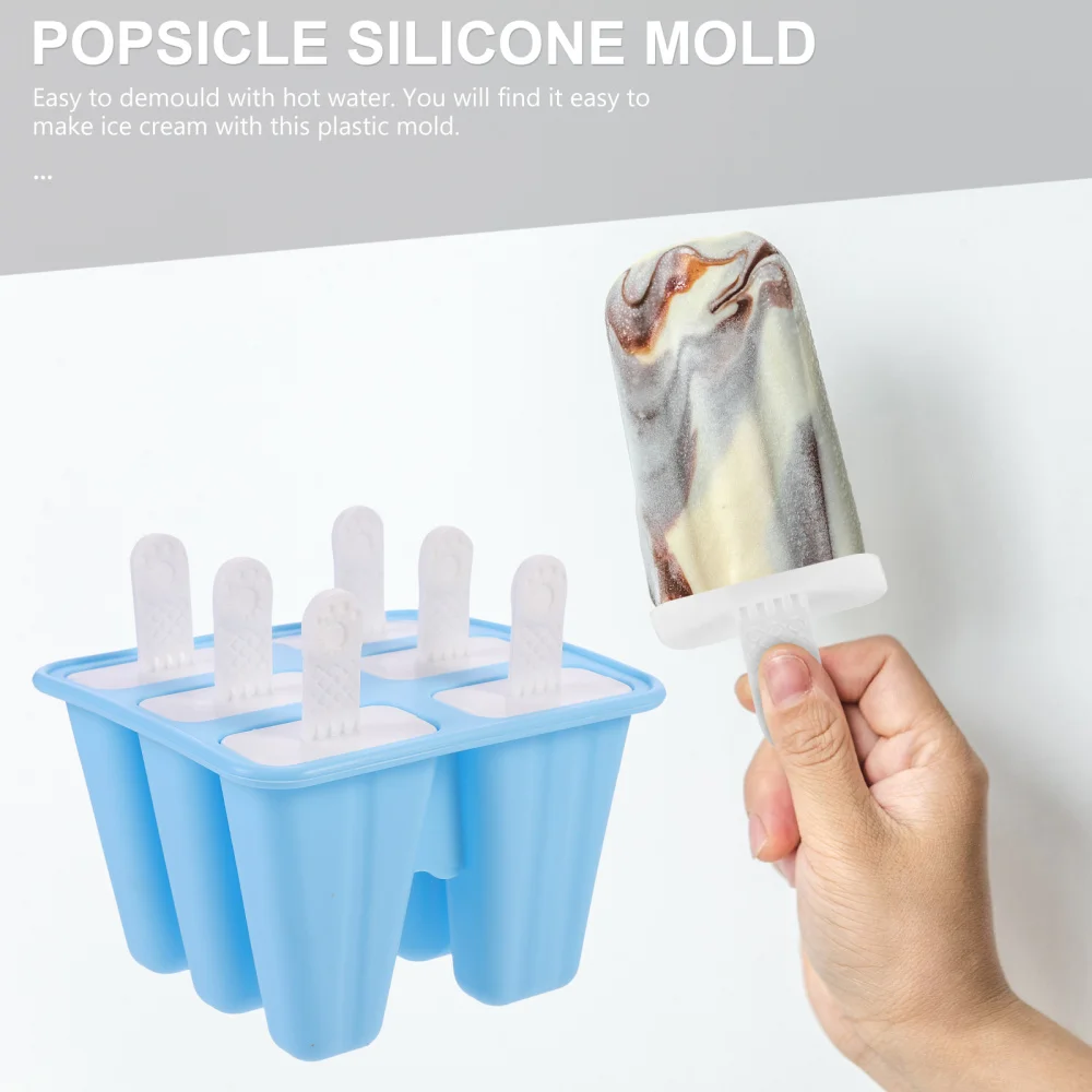 

1 Set Convenient Ice Mold Multipurpose DIY Mold with 6 Ice Cream Sticks