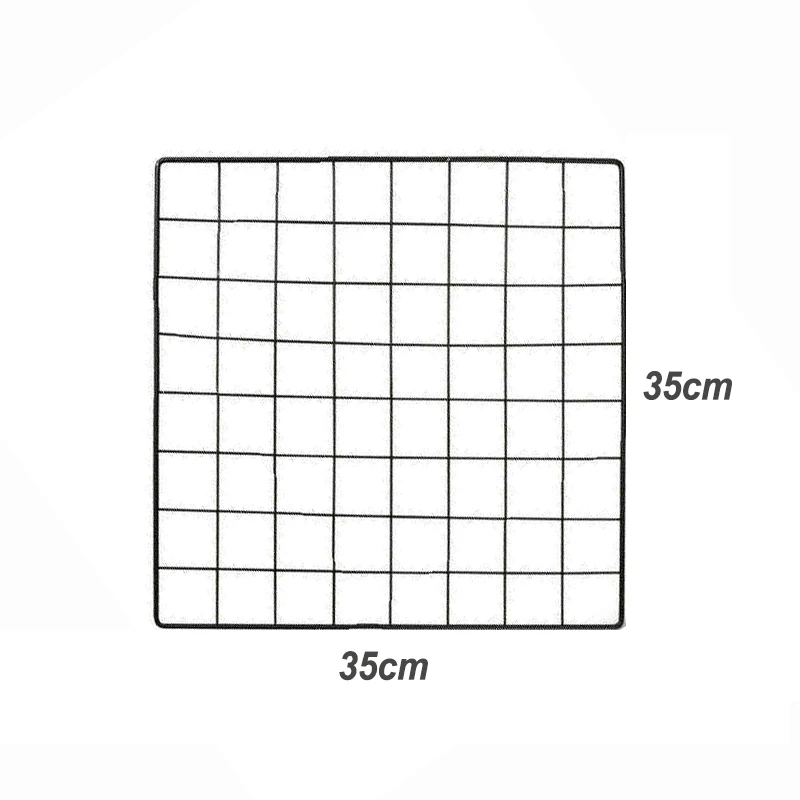 Скандинавская черная сетка полка для украшения стен хранения металлическая