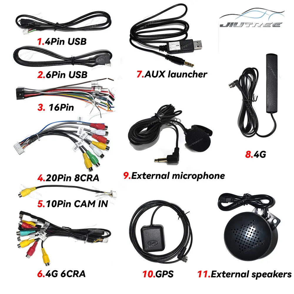 

Car Head Unit Stereo Wiring Harness Kit Compatible With XY AUTO Android Solution Interface RCA USB Audio And Video Cable