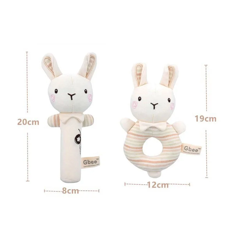 

Cute Baby Rattle Toys Rabbit Plush Baby Cartoon Bed christmas Toys for Newborn 0-24 Months Educational Toy Rabbit Bear Handbells