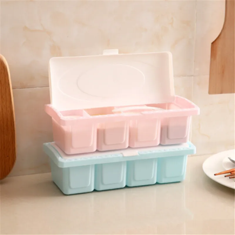 Eco friendly пластмассовые для приправ банку кухонная коробочка пшеницы перец банки