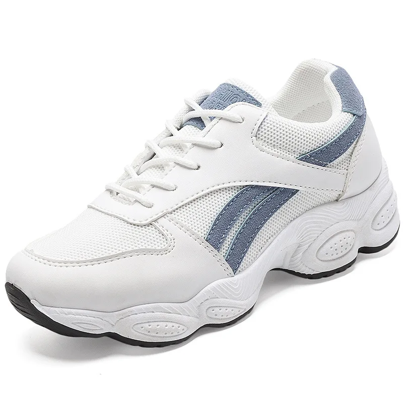 Женские кроссовки на толстой подошве белые платформе повседневная обувь Zapatos De