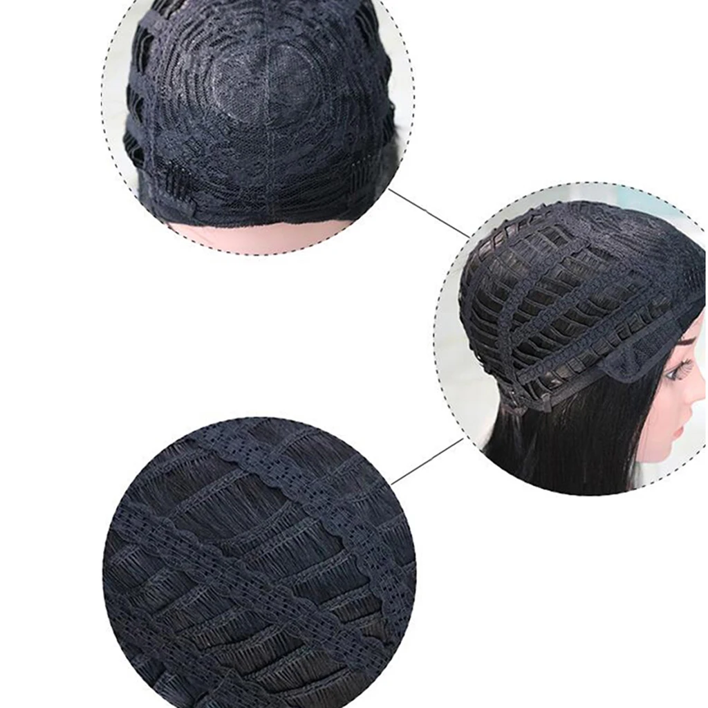 

60cm Curly Wavy Wig Cosplay Costume Party Black Gradient Gray Synthetic Wig