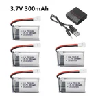 Аккумулятор Lipo 3,7 в, 300 мА  ч, с зарядным устройством для квадрокоптера Udi U816 U830 F180 E55 FQ777 FQ17W Hubsan H107 Syma X11C FY530 RC