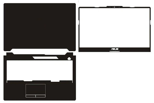 

Laptop Carbon fiber Vinyl Skin Sticker Cover For ASUS TUF FA706 17.3"